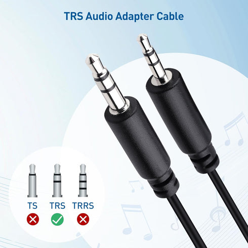 Cable Matters Combo-Pack 2.5mm and 3.5mm Headphone Adapter Kit (2.5mm to 3.5mm Adapter and 3.5mm to 2.5mm Adapter) in Black - 4 Inches......