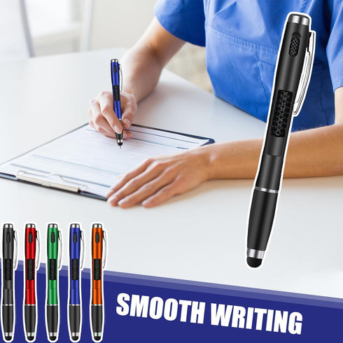 5 Pcs Stylus Pens with Light Tip 3-in-1 Multi-Function Capacitive Pen with LED Flashlight for Homes Offices Schools Writing in The Dark (5)...