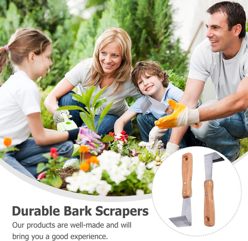 DOITOOL Felled Draw Shave Knife: 2pcs Bark Removal Tool Straight Drawing Knife Woodworking Tool Log Debarker Tool Bark Peeler Bark Stripping Tool...