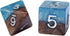 Gate Keeper Games and Dice: Halfsies Dice: Earth Elemental - 7pc Set, Cerulean Blue & Brown, Pearlescent Swirl, 7 Resin Dice for Role Playing Game...