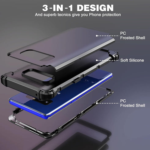 IDweel for Galaxy Note 8 Case, 3 in 1 Shockproof Slim Hybrid Heavy Duty Protection Hard PC Cover Soft Silicone Rugged Bumper Full Body Case for fo...