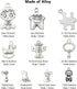 Ipotkitt 100 Pcs 10 Styles Antique Style Cartoon Charms Baby Boy Charms Baby Themed Puzzle Plane Charms for Baby Shower DIY Jewelry Making Supplie...