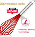 Silicone Rubber Whisk,Premium Whisks For Cooking Non Scratch,Stainless Steel & Silicone Wisk For Nonstick Cookware Pans, High Heat Resistant kitch...