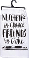 Primitives by Kathy LOL Made You Smile Dish Towel, 28" x 28", Cotton,White, Black...