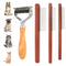 Pet Dematting Comb for Dogs,Cats.Pet Undercoat Rake with Stainless Steel Blades for Knot Removal and Shedding Control.Cat Brush for Shedding Demat...
