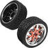 4Pack HIRCQOO 12mm Hex Plastic Wheel Rims & 2.59" Rubber Tires Set w/Foam Compatible with Traxxas Kyosho HPI Tamiya TT-01 TT-02 Sakura HSP 1/10 RC...