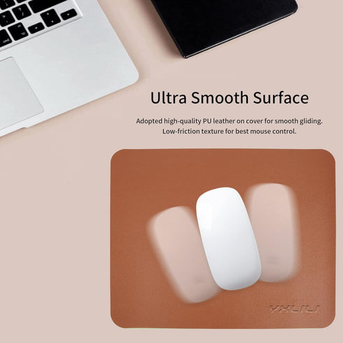 YXLILI Mouse Pad, Non-Slip PU Leather Mouse Mat, Waterproof Ultra Smooth Mousepads with Stitched Edge Computer Mouse Pads for Gaming Office Work H...