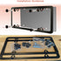 Indeed BUY License Plate Frames Black, 2 Pcs 4 Holes Car Licenses Plate Covers Stainless Steel Holders Frame for Plates with Screw Caps....