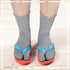 Bencailor 6 Pairs Tabi Split Toe Socks Ruffle Frilly Tabi Socks Elastic Cotton Sandal Socks for Men Women...