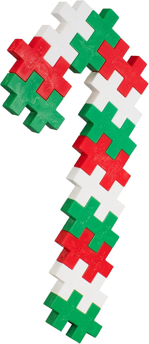 PLUS PLUS Big - Instructed Tube - 15 Piece Holiday Mix - Construction Building STEM/STEAM Toy, Interlocking Large Puzzle Blocks for Toddlers and P...