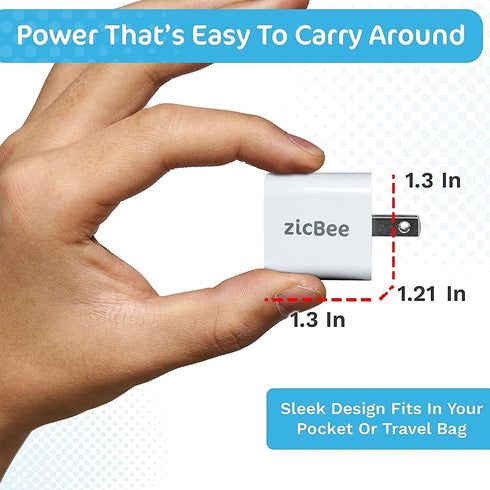 20W USB C Charging Block, zicBee GaN PD Compact Mini Fast Wall Charger Cube Adapter for iPhone 15 14 13 12 11 Mini/Pro Max/Plus, iPad, Airpod, Sam...