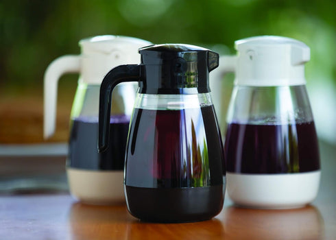 Service Ideas SY916AL Syrup Dispenser, 16 oz, Almond/Clear...