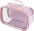 Large clear travel pouch,TSA approved toiletry reusable organizer with zipper proof purse makeup case carry On (Pink)...