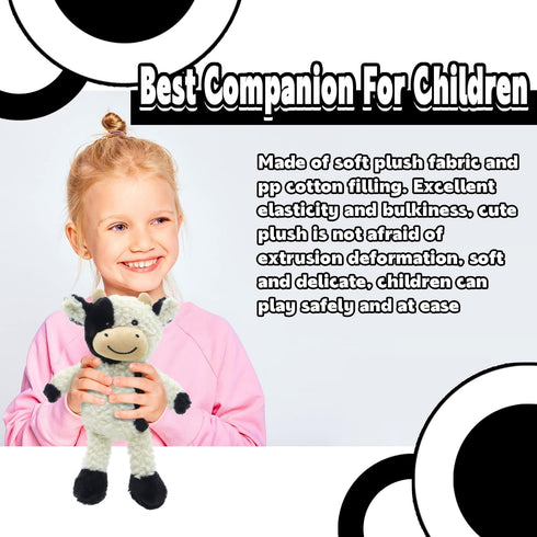 RELIGES 9" Cute Cow Stuffed Animals Soft Cuddly Cow Plush Stuffed Animal Birthday Gifts for Boys and Girls, Plush Animal Decorations (Cows - Sitti...