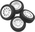 OD 75mm/2.95'' Rubber Tires & Plastic Wheel Rims 12mm Hex Compatible with Traxxas HSP Tamiya HPI Kyosho 1/10 On-Road Touring Racing Car,WLtoys 1/1...