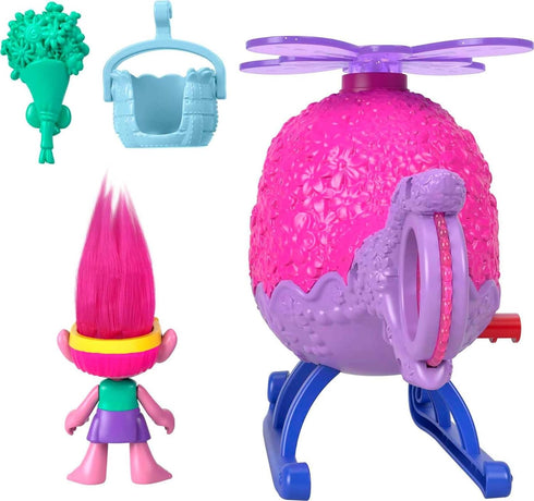 Fisher-Price Imaginext DreamWorks Trolls Toys Poppy's Copter, Helicopter & Figure Playset for Pretend Play Kids Ages 3+ Years...