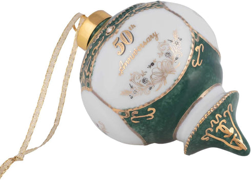 CBE Happy 50th Wedding Anniversary Victorian 4.5 Inch Porcelain Hanging Ornament...