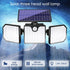Solar Wall Lights Outdoor,3 Adjustable Head 270° Wide Angle Lighting,Motion Sensor,230 LED 260Lm Flood Lights,IP65 Waterproof for Porch Yard Garag...