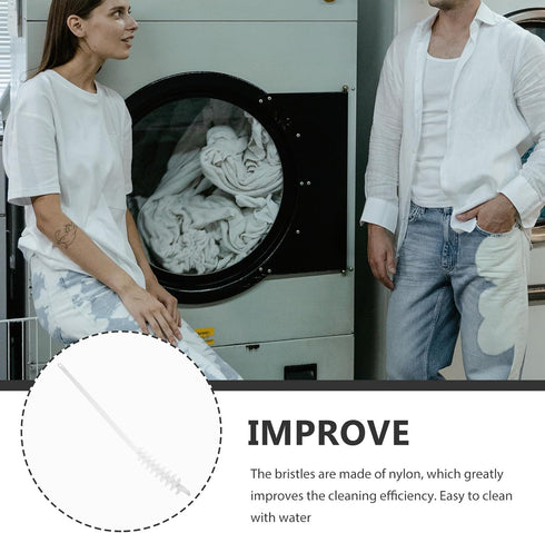 ULTECHNOVO Rolling Washing Machine Cleaning Brush, Clothes Dryer Lint Brush Vent Cleaner Kit Long Flexible Vacuum Brush Vent Trap Cleaning for Was...