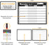 JJPRO Magnetic Dry Erase Meal Planning Whiteboard for Refrigerator-One 14.5x11" Weekly Menu Board and Two Notes Whiteboard for Kitchen Fridge-Refr...