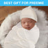 3 Pack Preemie Swaddle Blanket with Hat Set Preemie Hats Baby Receiving Blanket Swaddle Wrap for Preemie Newborn (Classic Style)...