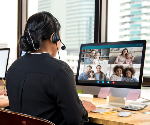 Aluratek Wired USB Stereo Headset with Noise Reducing Boom Mic and in-Line Controls, for Distance Learning, Zoom, MS Teams, Video Conferencing, Sk...
