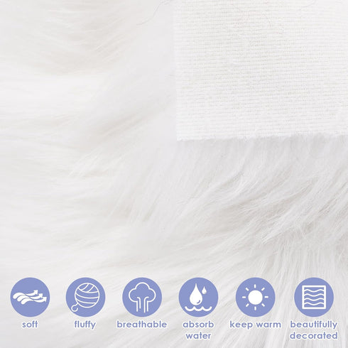 Sibba Fur Faux Locker Fabric Rug Polyester Yard Pre Cut Artificial Craft Costume Double Side Square Crafting Strips Liners Set Plush Precut Fluffy...