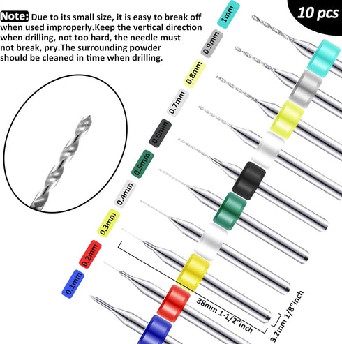 57 Pieces Hand Drill Bits Set, Pin Vise Hand Drill, 46 Pieces Micro Twist Drill Bits and 10 Pieces PCB Mini Drill Bits for Resin Polymer Clay Craf...