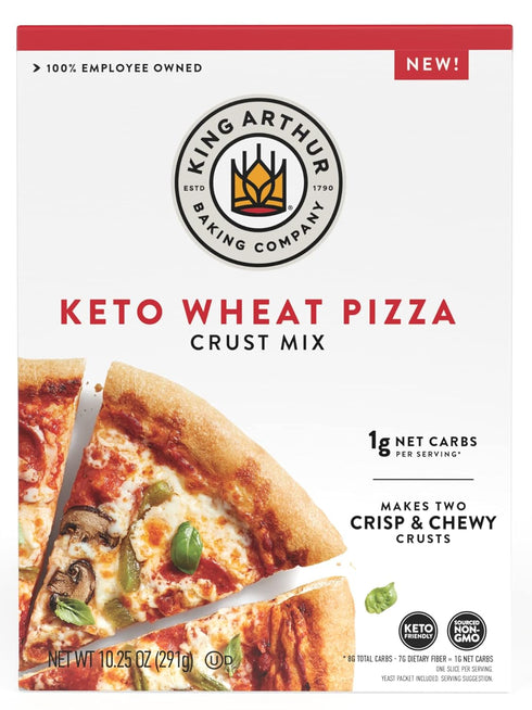 King Arthur Baking Keto Pizza Crust Mix, 1g Net Carbs Per Serving, Low Carb & Keto Friendly, 10.25 oz...