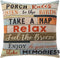 TRENDIN Square Pillow Cover - 18 X 18 Inch Decorative Throw Pillowcase, Porch Rules PL240TR...