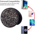 New Version Phone Holder 3 Pack Black Purple Pink Glitter Art Expanding Grip Stand Finger Holder for Smartphone and Tablets...