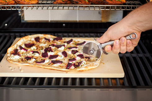 Roesle 12718 Stainless Steel Round-Handle Pizza Cutter Wheel with Thumb Leverage 7.9 in....
