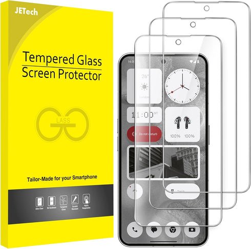 JETech Screen Protector for Nothing Phone 2 6.7-Inch, 9H Tempered Glass Film, Anti-Scratch, HD Clear, 3-Pack......