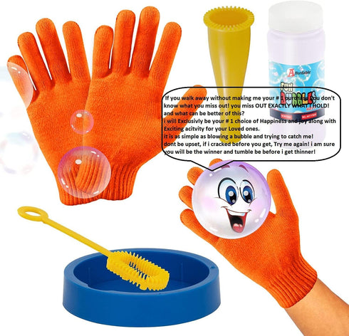 Touchable Bouncing Bubble Kit for Kids – Unpoppable Bubbles Solution Toy for Indoor & Outdoor Play – Unique Miracle Big Bubble Maker Game Makes a ...