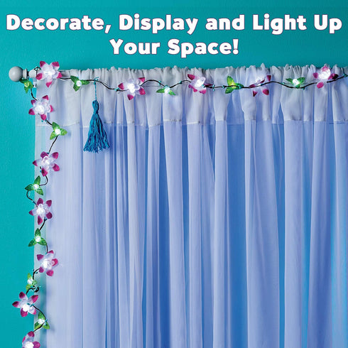 CRAFTIVITY Cherry Blossom Lights Craft Kit - Makes 1 LED Flower String Light...