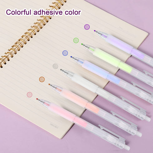 6pcs Dry Liquid Glue Glue Pens, Colorful Sticky Glue Glue Pens Quick Dry Glue Pens for Scrapbooking Fabric Card Making and Crafts (6 Colors)...