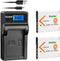 Kastar Battery (X2) & LCD Slim USB Charger for Sony NP-BN1 NPBN1 BC-CSN and Cyber-Shot DSC-QX10 QX30 QX100 DSC-TF1 DSC-TX10 TX20 TX30 DSC-W530 DSC...