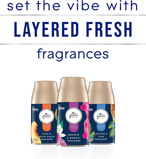 Glade Automatic Spray Refill, Air Freshener for Home and Bathroom, Orchid & Neroli, Fresh Collection, 6.2 Oz...