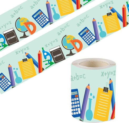 36FT Back to School Bulletin Board Border StraightTrim Die-Cut Bulletin Board Strips for Photo Wall Bulletin Board Decorations,Desks,Black Board,H...