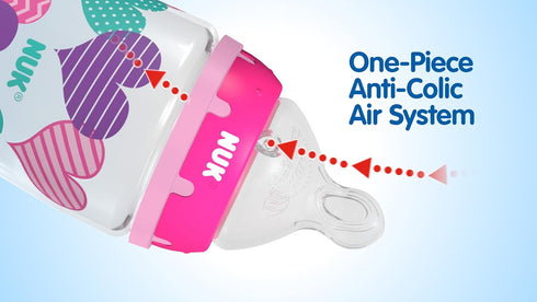NUK Perfect Fit Baby Bottle, Dots, 3 Count (Pack of 1 )...