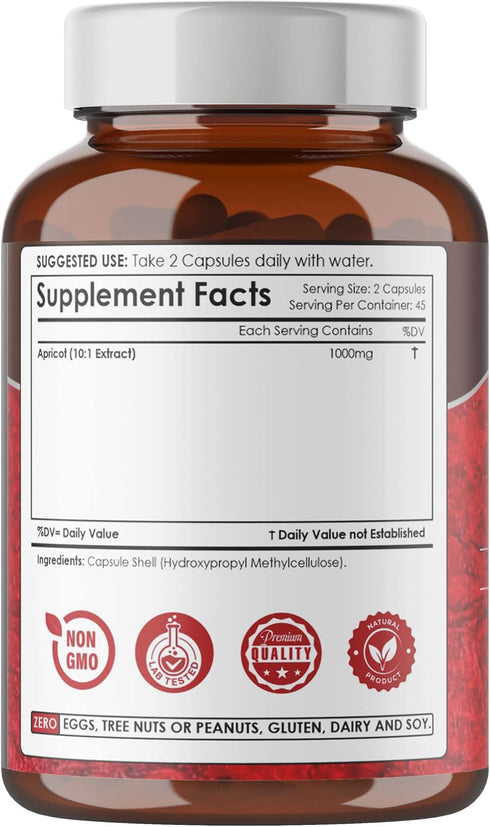 Apricot 10:1-1000mg (90 capsules)...