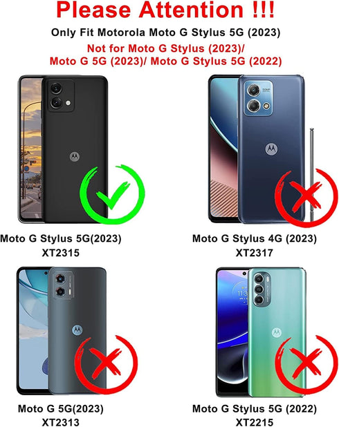 Jeylly for Moto G Stylus 5G (2023) Case, Shockproof Cover for Women Girls, Military Grade Dual Layer Matte Hard Shell Silicone Bumper Protective C...
