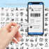 Label Maker Mini Bluetooth Thermal Label Printer Rechargeable Portable Pocket Inkless Printer, Mini Sticker Maker with 3 Tapes for School Office K...