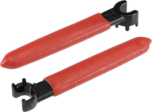 uxcell Collet Chuck Wrench Spanner for ER8M Clamping Nut Milling Machine Lathe Chuck Holder Tool with Red Non-slip Handle 2pcs...