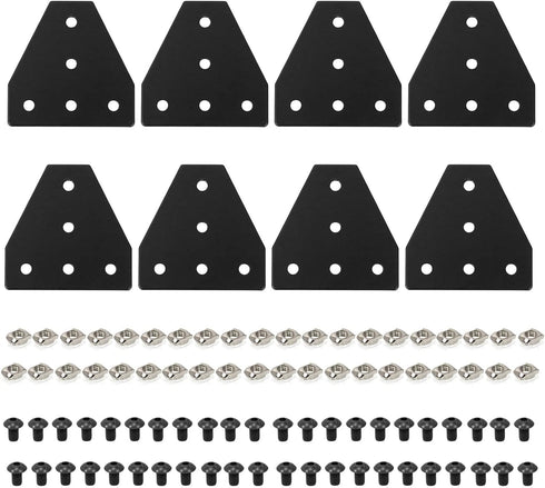 2020 Aluminum Extrusion Connector Bracket Set Included 8PCS joint Plates,1Pcs M3 Wrench,40Pcs M5 T-slot Nuts and 40Pcs M5x8mm Hex Socket Cap Screw...