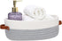 Bathroom Countertop Organizer Basket, Cotton Rope Woven Storage Basket Toilet Paper Decorative Basket for Bathroom, Bedroom, Living Room, Entryway...