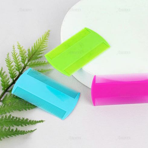 AUEAR, 12 Pack Pet Flea Lice Combs Double Sided Fine Tooth Dogs Cats Grooming Combs Remove Float Hair Tear Marks Tick Removal Tool (6 Colors)...