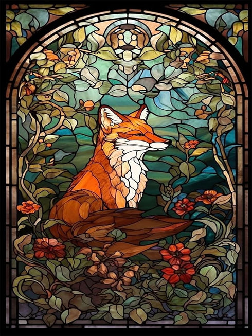 AIBOERL Diamond Painting Kits, foxes 5D DIY Full Drill Diamond Art Painting Kits for Adults, Seaside Diamond Painting Gem Art Craft for Home Wall ...