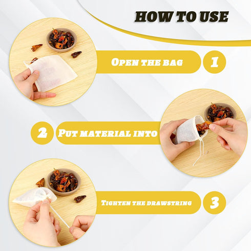 Spice Bags for Cooking Reusable,30PCS Muslin Tea Bags with Drawstring Empty Sachet Bags Cheese Cloth Bags for Spices 4x6 Inch...
