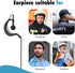 10 Pack Walkie Talkie Earpiece with Mic Ear Piece with Microphone Two Way Radio 2 Pin Ear Hook Single Wire Headset Compatible with Baofeng UV-5R B...